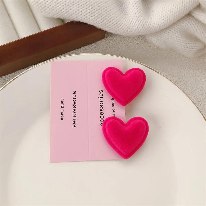 2 шт. Милая бархатная заколка-бант со звездой для волос Женская для девочек в корейском стиле Любовное сердце Зажим для волос Заколки Боковой зажим Головной убор Аксессуары для волос