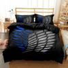 Cartoon 3DPrinted A-Attack On Titan Bedding Set Duvet Cover Pillowcase Anime Kids Bedroom Decor Single Double Large Size Bedding