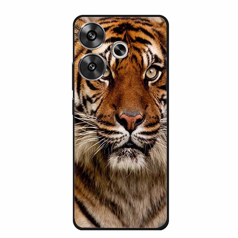 6.79" For Poco M6 4G Case POCOM6 Phone Cover Black Silicone Soft Back Cover Case For Xiaomi Poco M6 4G Case M 6 Protective Coque