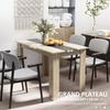 Dining Table Kitchen Table Modern Design with Large Top 2-4 People in Wood Dim. 120L x 69W x 75H cm