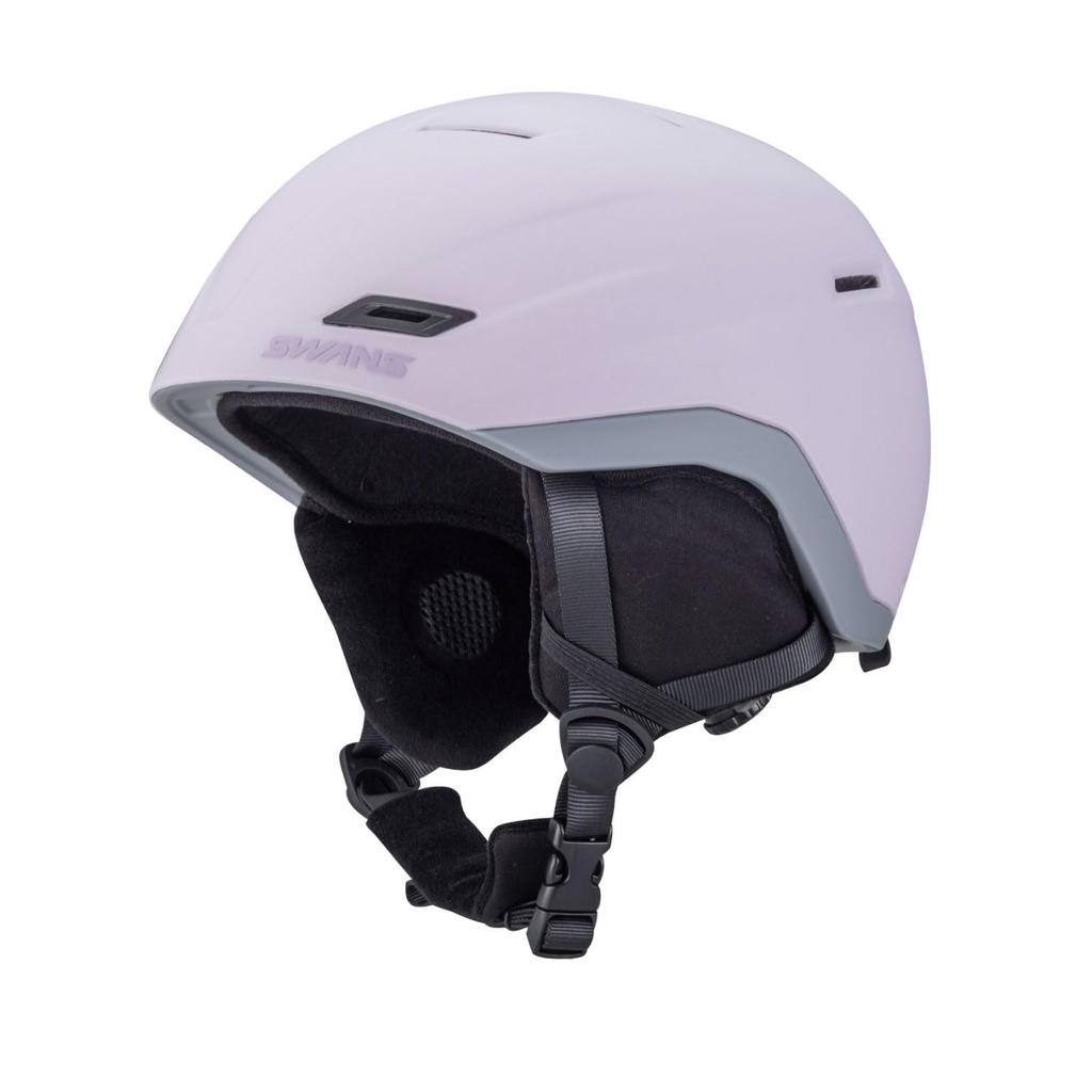 SWANS PUR Шлем для лыж и сноуборда Размер Универсальный подходит для фрирайда H-43, Компактный, Маленький, Легкий, Регулировка колесиком, 54-58 см, 420 г, Фиолетовый,