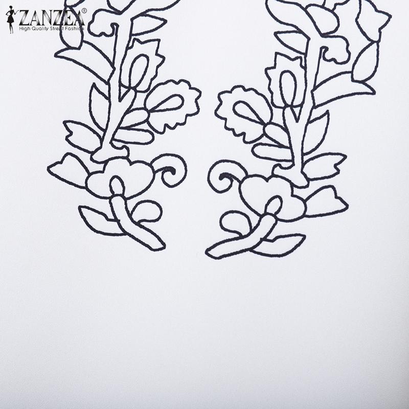 ZANZEA Women Casual Round Neck Summer Sleeveless Print Dress