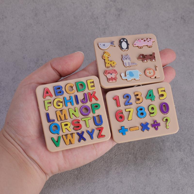 Miniature Dollhouse Letter & Number Block Set Simulation Model Math Bricks Puzzle Sorting Small Ornament Toys for Children