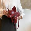 Форма бульдога Сумка-бульдог из ПУ кожи Мультяшная сумка через плечо Животные Сумка на плечо Для улицы