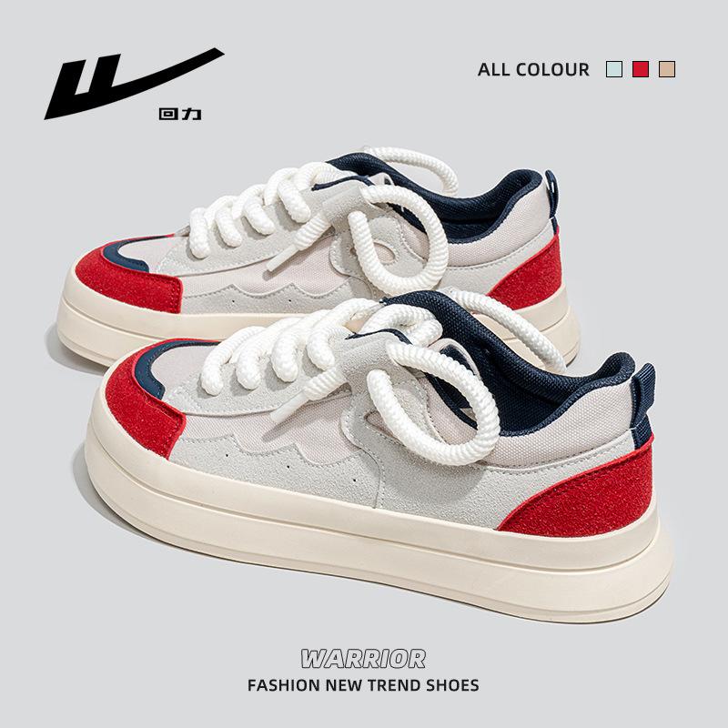 Warrior Back Little White Shoes Women's Low-top Thick-soled Breathable Casual Shoes Retro Board Shoes