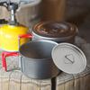 Titanium Camping Mug Lid with Loop Tea Coffee Cup Lids for Travel Toasting