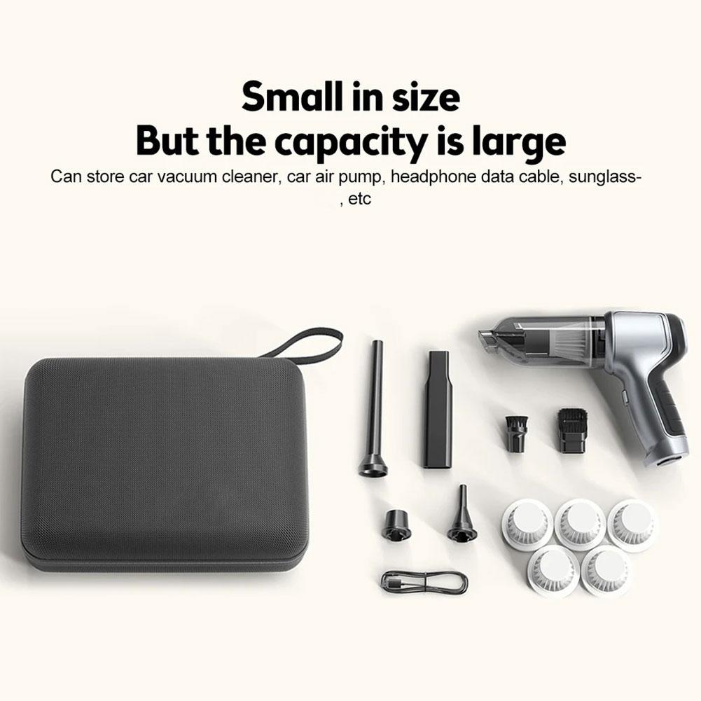 Сумка для хранения автомобильного пылесоса, портативный воздушный насос, пылезащитная сумка, зарядное устройство для наушников, коробка для хранения кабеля передачи данных, органайзер, чехол для переноски