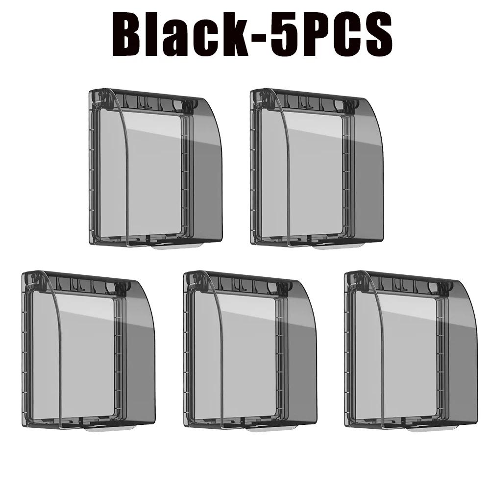 Настенная розетка типа 86 Водонепроницаемый корпус Прозрачная крышка для выключателя Бытовая защита электрической розетки Аксессуары