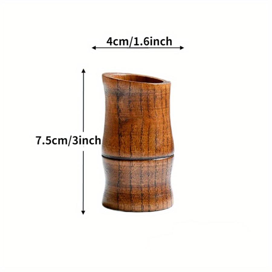 1PC Creative Bamboo Tube Shape Toothpick Holder Personality Household Solid Wood Toothpick Tank Living Kitchen Simple Portable Toothpick Box Floss Box