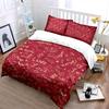 Red Bedding Set with Love Design Bedding Duvet Cover Set Duvet Cover Pillowcases (1 * Duvet Cover 2 * Pillowcases, without duvet insert)