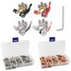 2 PCS Battery Main Cable And 60Pcs Bolt Holes Tinned Combination Car Quick Disconnect Cable Post Terminal Shut-off Connectors
