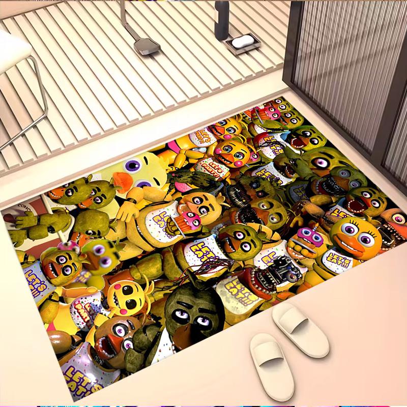 Five Nights at Freddy's Print Rug, Washable Floor Carpet, For Entryway Dorm Laundry Room Office Study, Home Decor Birthday Christmas Gift