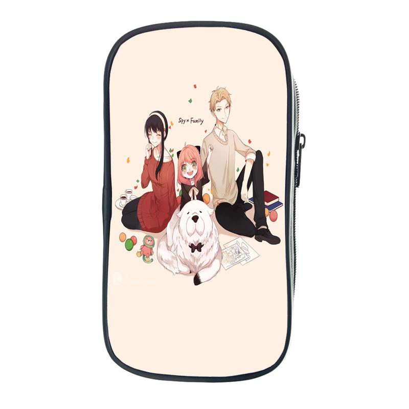 Семейный портативный пенал Spy X с героями мультфильмов Anya Forger, детская канцелярская сумка, большая вместительная сумка для хранения, школьная сумка-карандаш