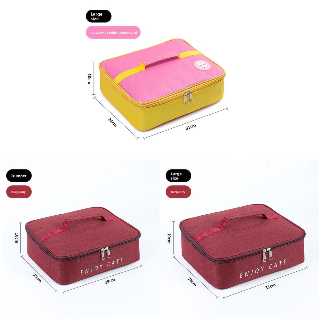 Insulated Lunch Box Carrier With Durable Oxford Cloth For Work And Daily Meals