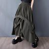 Black Plus Size High Waist Vintage Patchwork Summer Casual Loose Long for Woman Skirts Womens Skirt