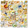 50PCS New Travel Map Cartoon Stickers, Unique Creative Decals for Kids’ Toys, Luggage & Journal