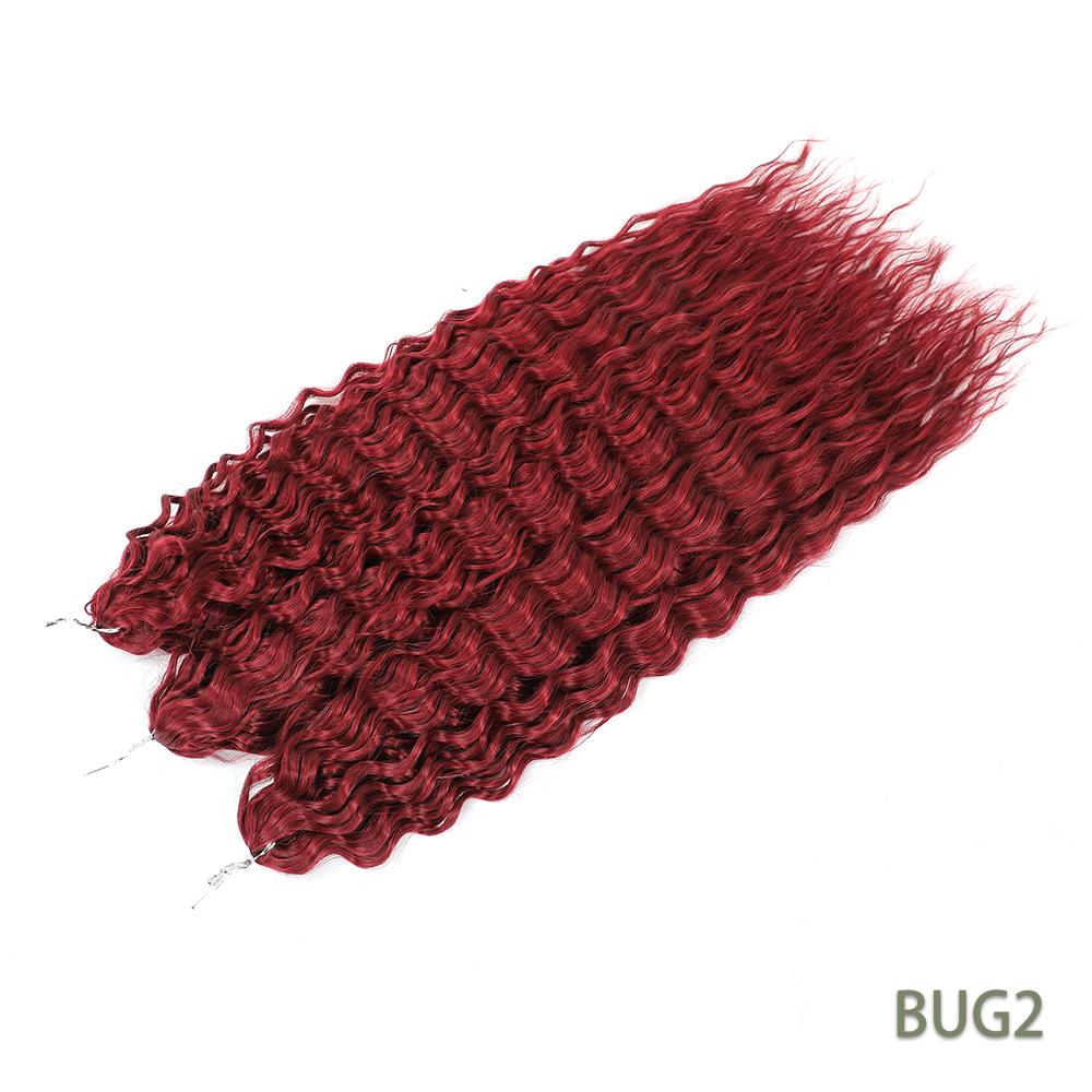 For Twist Crochet Synthetic High-Temp Machine Double Weft 22 Inches 300g 3Pcs/Lot#1B #4 BUG2 Water Wave Extensions Braid