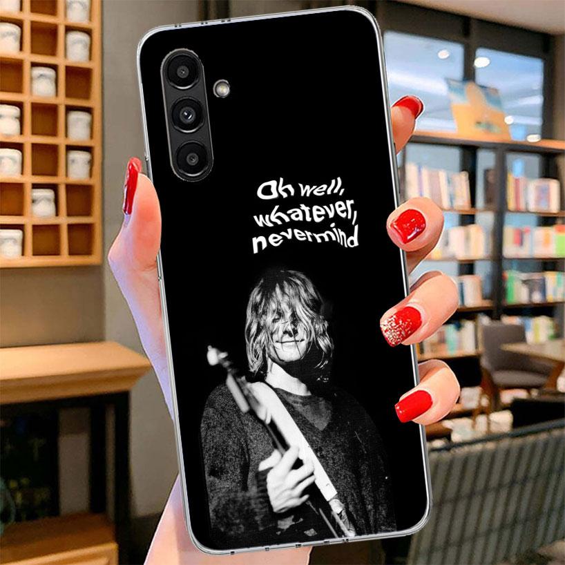 Retro Singer Kurt Cobain Phone Case For Samsung Galaxy A17 A37 A57 A16 A26 A36 A56 A15 A25 A35 A55 A14 A24 A34 A54 A13 A23 A33 A
