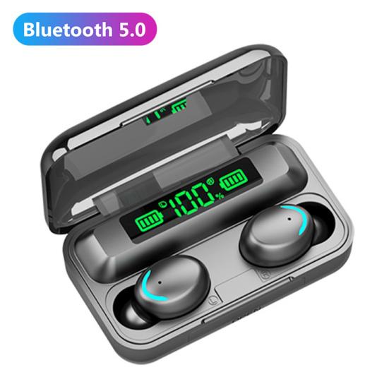 F9-5C True Wireless Stereo LED Digital Display Bluetooth-compatible 5.0 Wireless Earphones Sports Earbuds
