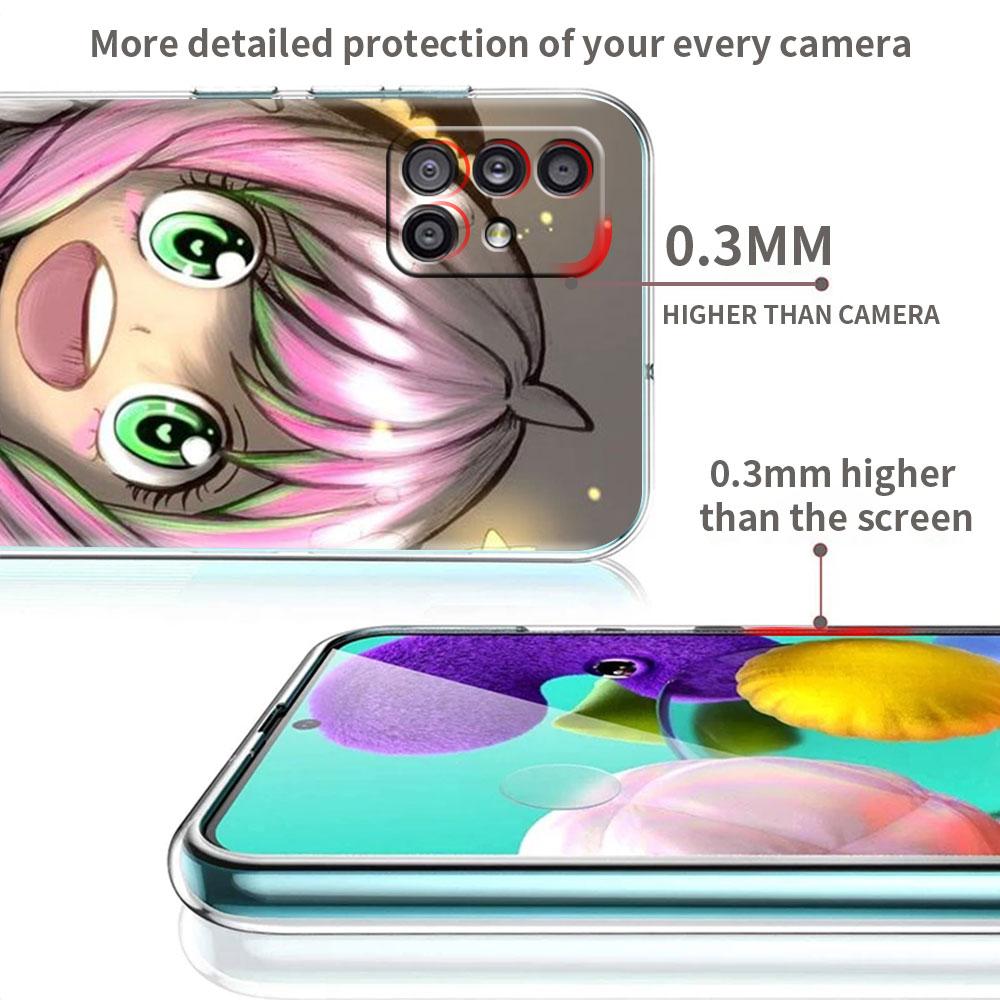 Прозрачный чехол с изображением аниме SPY X FAMILY для Samsung Galaxy A52 A12 A51 A32 A21s A71 A32 A22 A50 A70 A31 A72 5G