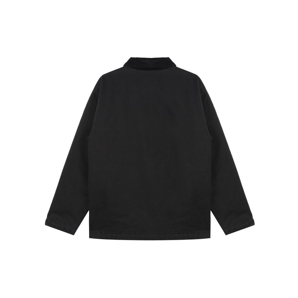 Nike Воротник-поло с принтом логотипа, свободная рабочая куртка с длинным рукавом, мужские куртки, черный цвет HQ2953-010