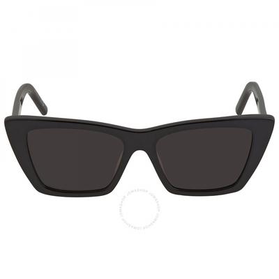 Женские солнцезащитные очки Saint Laurent Grey Cat Eye Sl 276 Mica 001 53