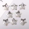 4Pcs Silver Color Star Bb Hairpin Minimalist Star Snap Hair Clip For Girls