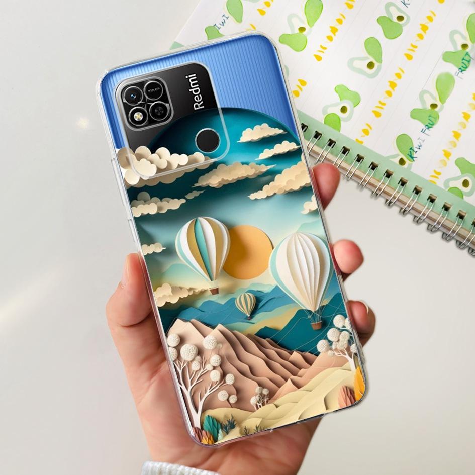 For Xiaomi Redmi 10A Case New Fashion Flower Butterfly Transparent Silicone Cover For Xiomi Redmi 10A Funda Redmi10a 10 A Bumper