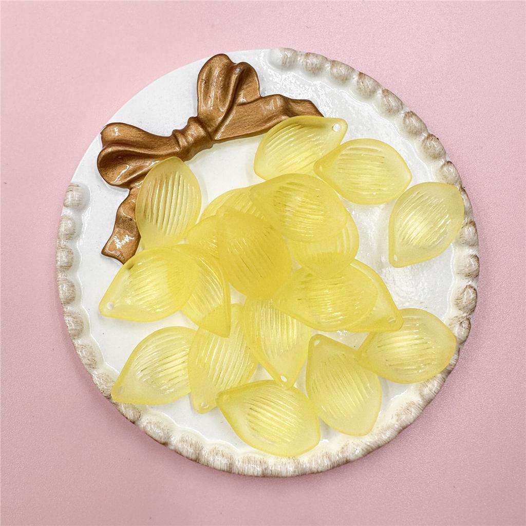 16*25 мм Изысканный головной убор Акриловый лист лотоса разбросанные бусины 20 шт. Материал полупрозрачные серьги Ювелирные аксессуары DIY Цветочный букет ручной работы