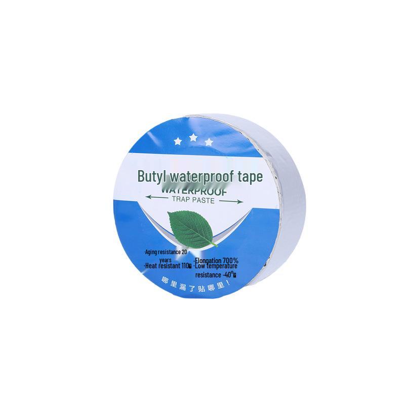 Водонепроницаемая бутиловая лента толщиной 5 см: Самоклеящаяся алюминиевая фольга в рулоне для ремонта протечек крыши, высокая вязкость