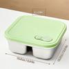 WORTHBUY 304 Stainless Steel Lunch Box With Lid Portable Fruit Salad Food Container Stackable Leak Proof Bento Box For Student