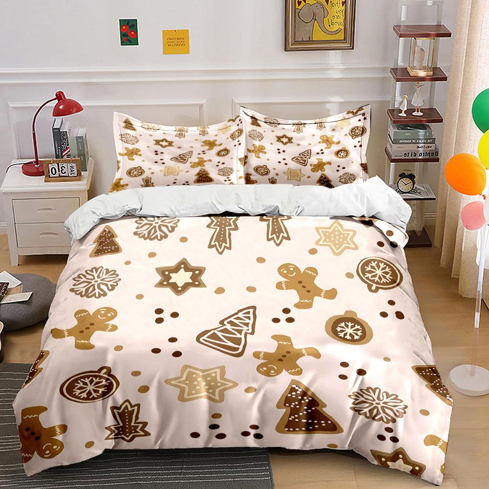 Whimsical gingerbread holiday dreams. Bedding sets Duvet covers Pillowcases(1* Duvet Cover 2* Pillowcases without duvet insert)