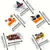 10 Ghost Cake Inserting Halloween Treat Picks with Spider Web Decoration and a Set of 50 Halloween Theme Cake Cups