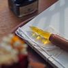 Ручная стеклянная перьевая ручка SeventyTwo с деревянной ручкой и стеклянным пером для каллиграфии, (коричневый)