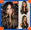 2025 Long Wavy Wig for Women Brown