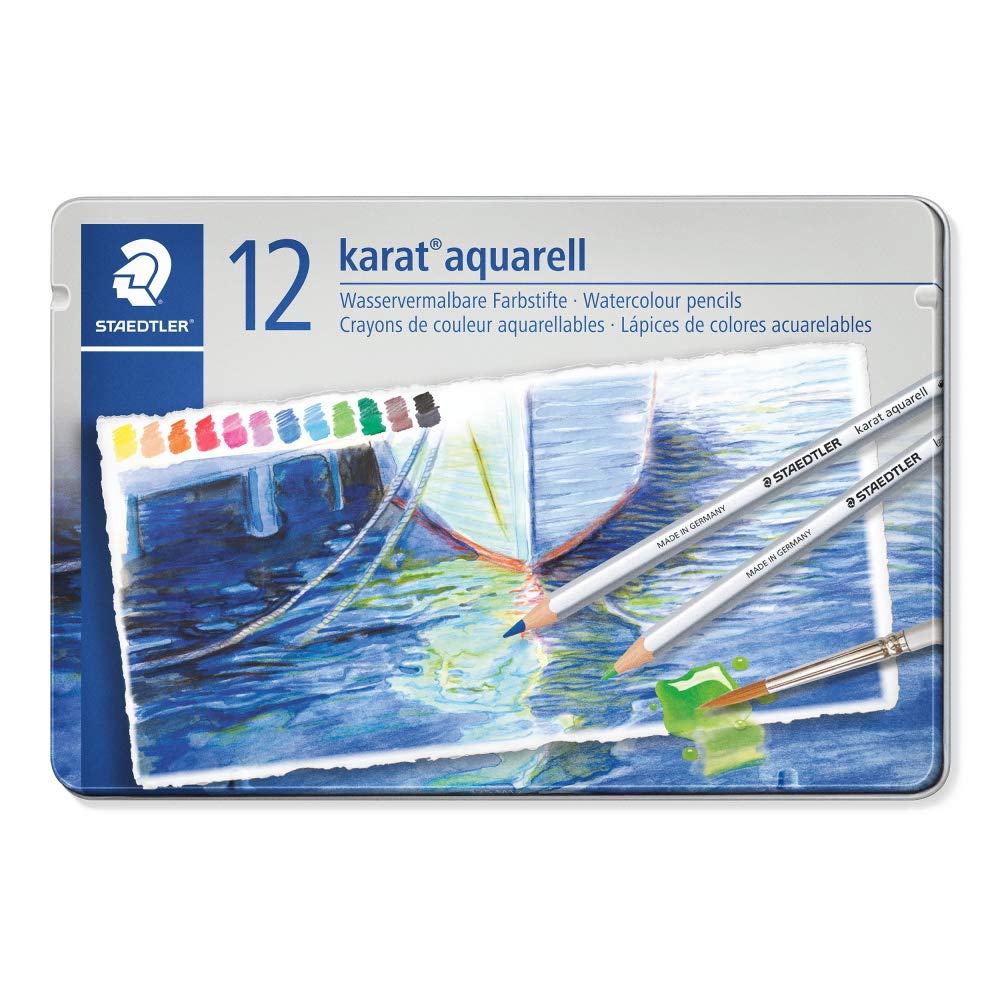 Staedtler Colored 12 Watercolor Karat Aquarell 125 M12 Pencils, Colors, Pencils,