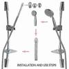 3 Style Head Shower Enema Water Nozzle Anal Douche Vaginal Colon Clean Tool Kit 2025