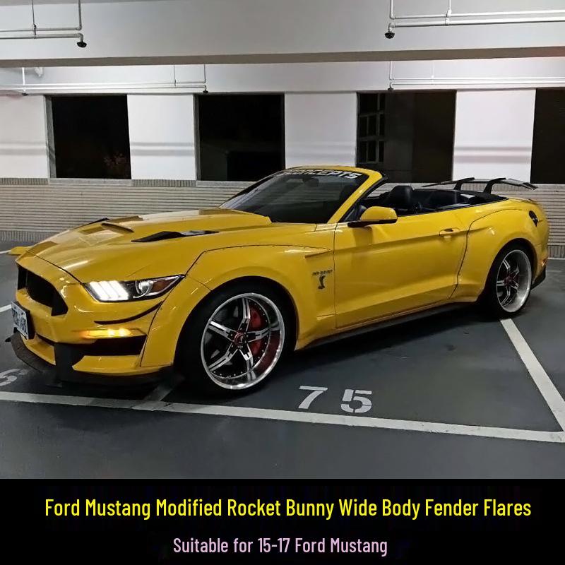 15-17 Ford Mustang Rocket Bunny Комплект расширения кузова: Расширенные колесные арки для эксклюзивности при пересечении границы