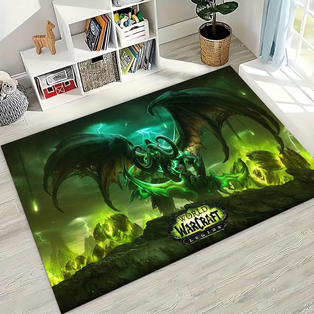 WOW World of Warcraft Артас Демон Иллидан Сильванас Ковер для Спальни Гостиной Дивана Дома Придверный Коврик Декор, Детский Нескользящий Коврик