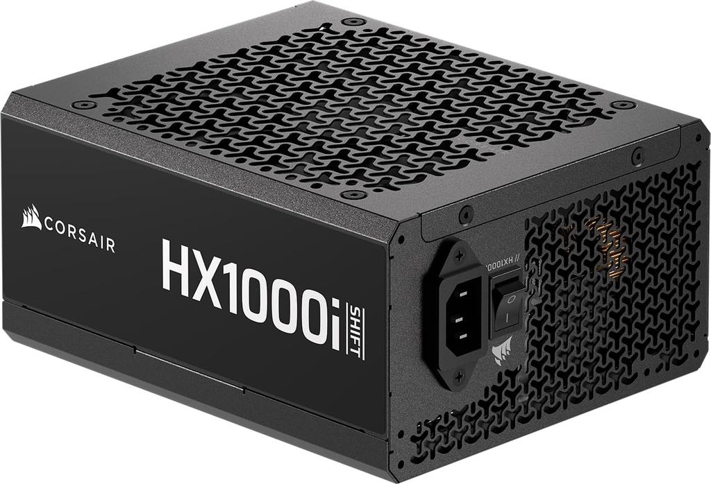 Corsair HX1000i SHIFT Power Supply Fully with Integrated iCUE LINK System Side Platinum ATX PCIe Fully Digitally Black High-Performance – Modular,