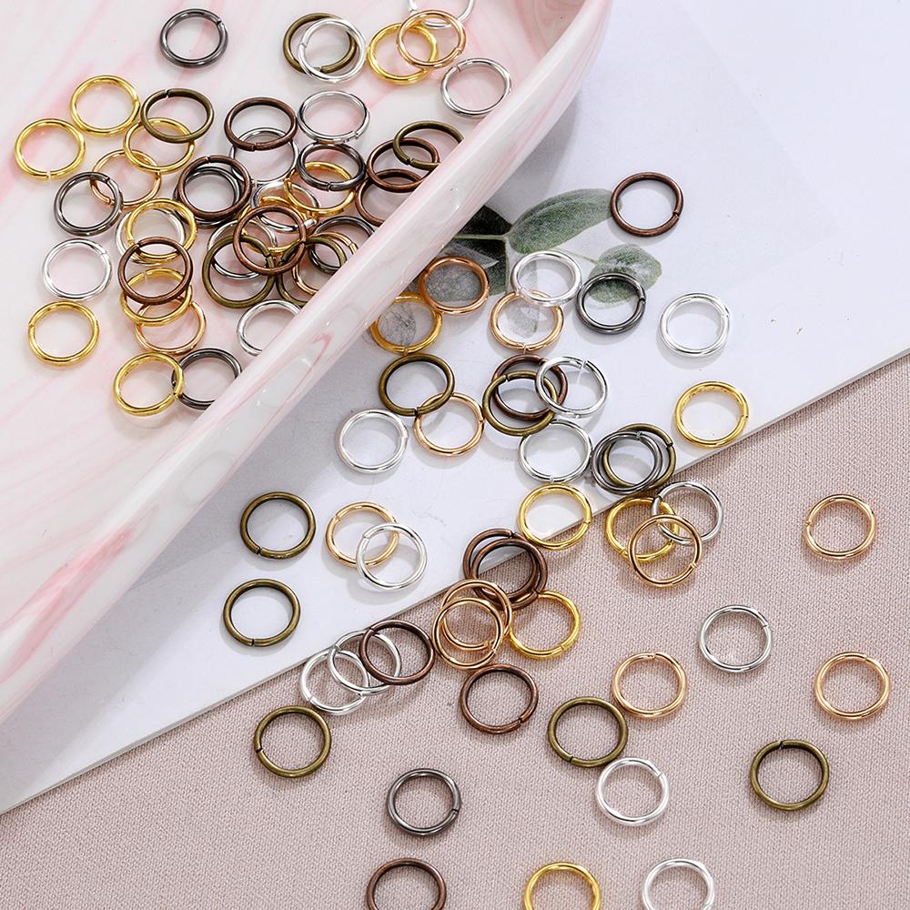 200pcs Open Circle Jump Rings Split Rings Pendant Connectors for Necklace Bracelet Jewelry Making DIY Accessories Wholesale