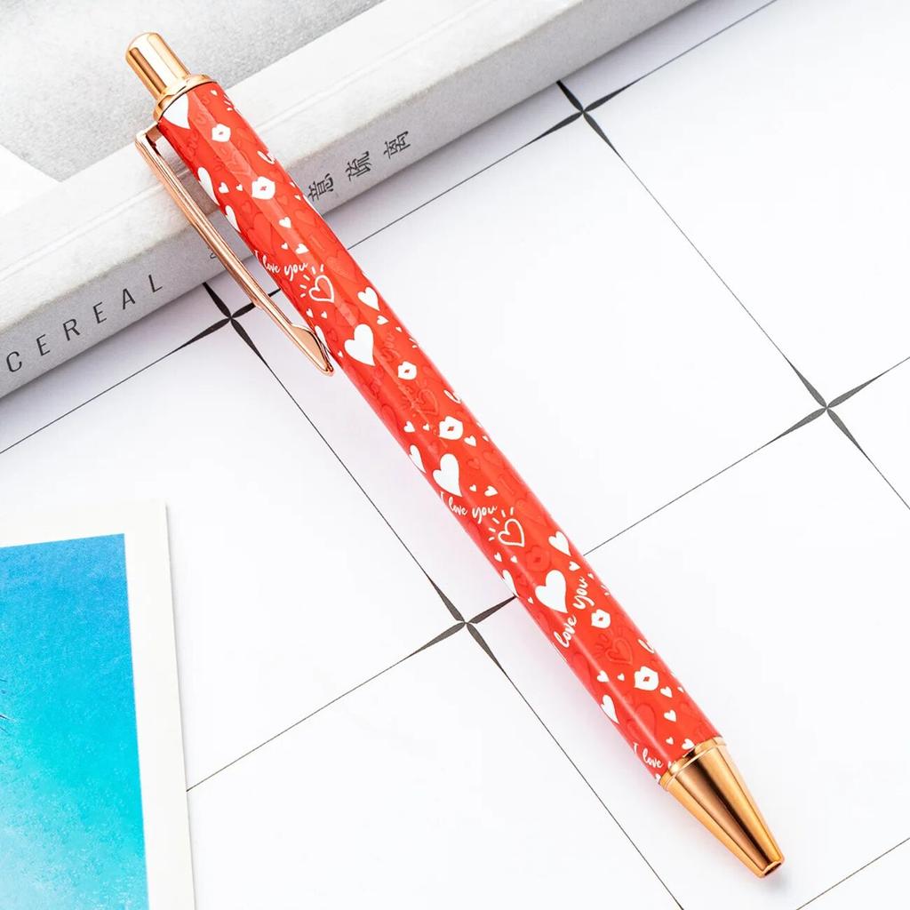 1 шт., шариковая ручка, креативная разноцветная ручка Love Pen, металлические канцелярские принадлежности, школьные канцелярские принадлежности
