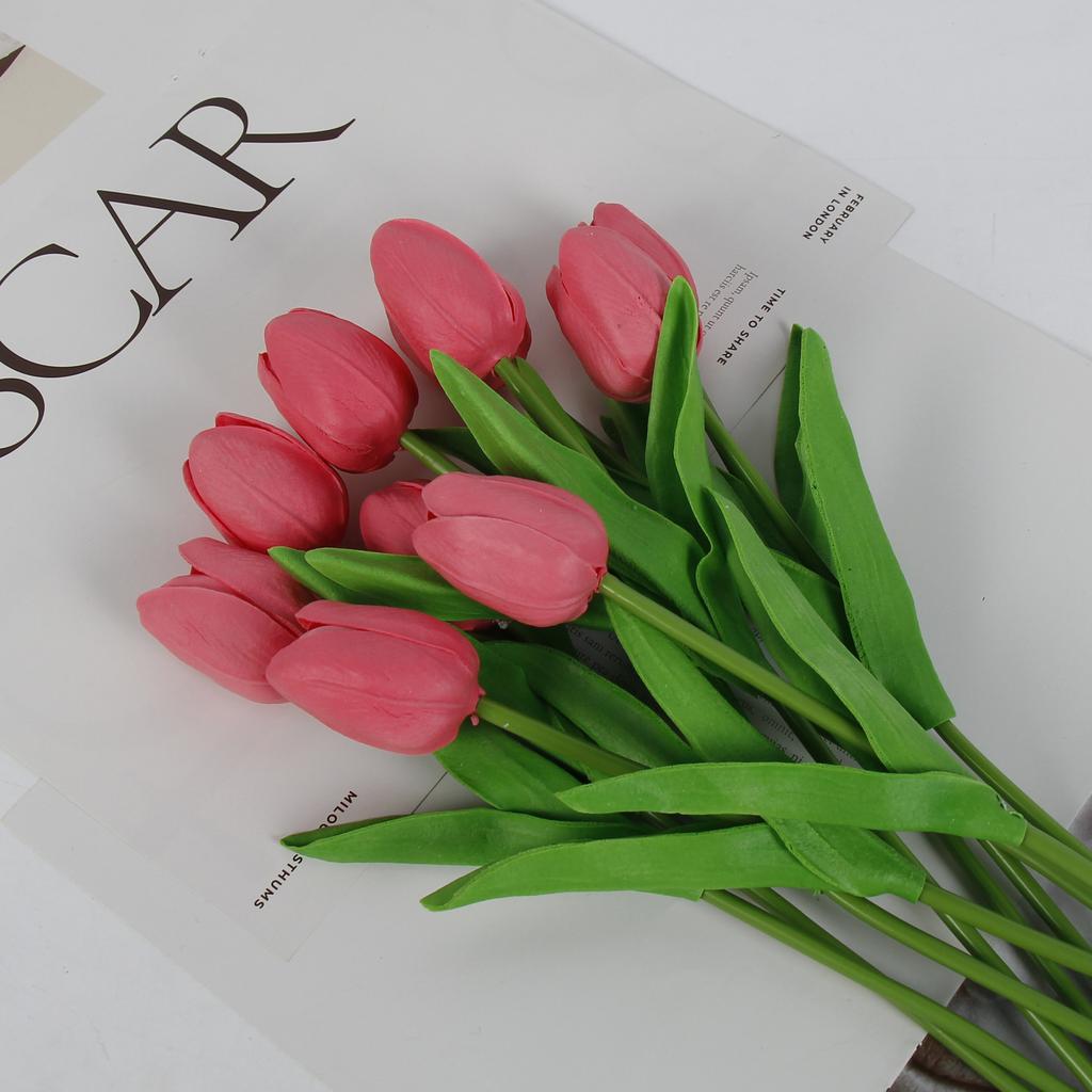 Tulip Simulation Flower, Fake Flower Prop, Plastic Material, Wedding Decoration, Living Room Bouquet Prop
