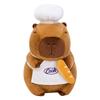 New earphones chef magic hat capybara doll leather pull throw pillow sleeping doll plush toy girl gift