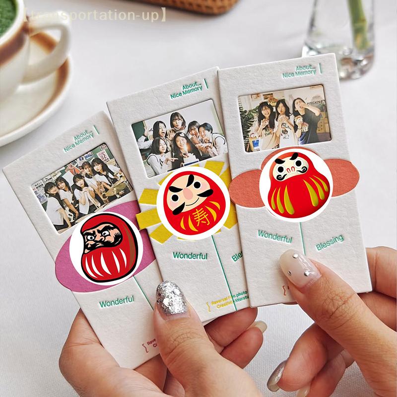 500/1500pcs Japan Daruma Egg Self-Adhesive Stickers Gift Envelope Card Jar DIY Sealing Sticker PVC Waterproof School Supplies