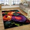 HD Pretty Flower Daisy Rose Chrysanthemum Carpet Rug для дома, гостиной, спальни, дивана, коврика для двери, декора, детский коврик, нескользящий коврик