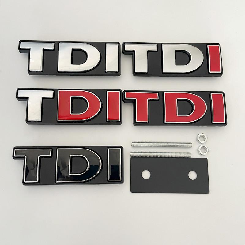 3D Металлический Логотип Значок TDI На Решетку Радиатора Автомобиля Наклейка На Крышку Багажника Для VW Golf 4 6 7 MK6 Polo Jetta Passat Аксессуары