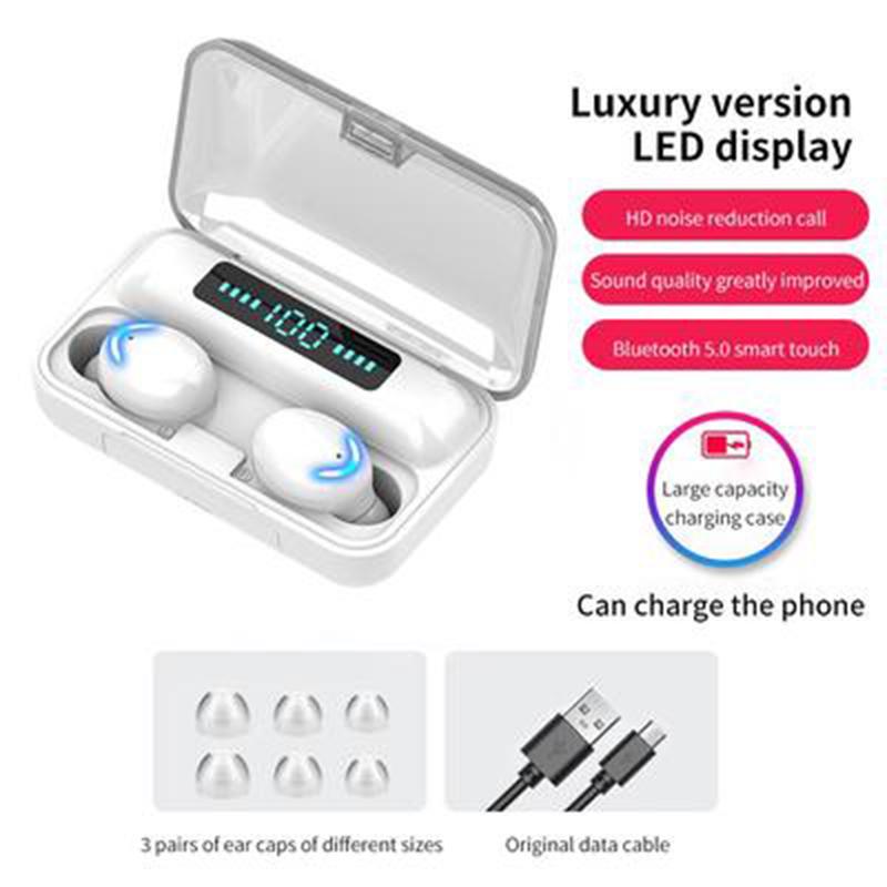 Новинка 2022 года F9 TWS Bluetooth наушники 5,3 зарядное устройство водонепроницаемые беспроводные наушники стерео спортивные наушники микрофон для смартфона