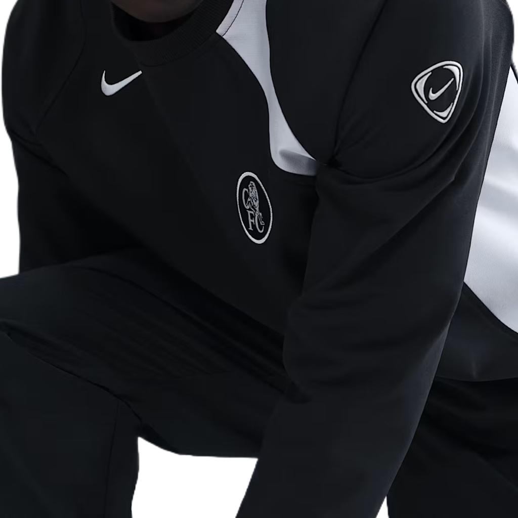 Nike Всего 90 FW/AW25 Футбольная футболка Челси ФК Третий круглый вырез Асимметричная Водонепроницаемая Мужские топы HQ9776-010