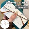Women'S Fashion New Metal Cat Eye Presbyopia Glasses Hd Transparent Lenses Men'S Blue Light Barrier Reading Glasses To +4.0